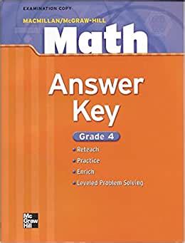 Counting, addition, subtraction, and more. MacMillan / McGraw-Hill Math, Grade 4: Answer Key ...