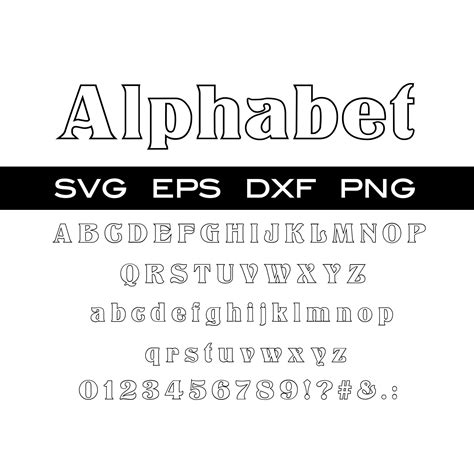 Alphabet Svg Svg Fonts Font Svg Letters Svg Silhouette Etsy India