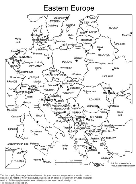 World Regional Europe Printable Blank Maps • Royalty Free 
