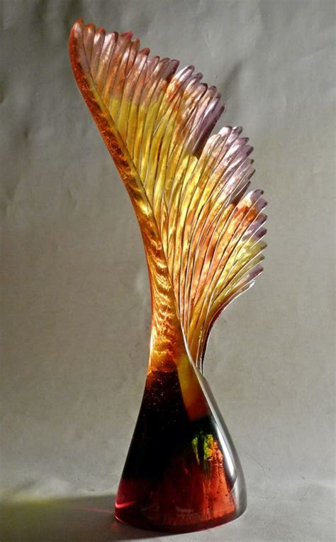 Cast Glass Sculptures Seed With Wing By Crispian Heath Boha Glass