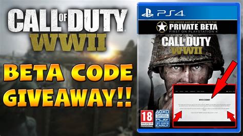 Call Of Duty Ww2 Free Private Beta Code Giveaway Youtube