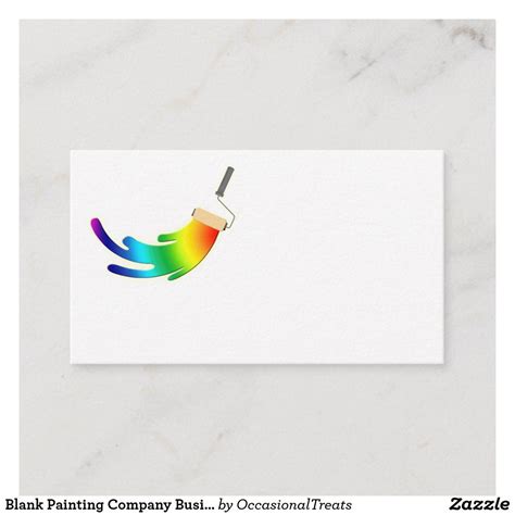 Blank Painting Company Business Card Logo In