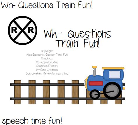 Wh Questions Train Fun And Giveaway Speech Time Fun Speech And