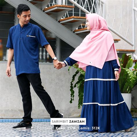 Anda penggemar warna navy blue alias biru dongker? Baju Couple Muslim Warna Biru Dongker - Inspirasi Desain ...
