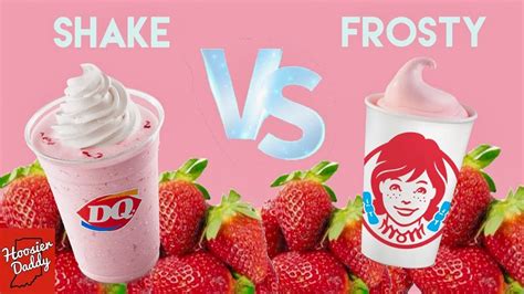 Strawberry Frosty Vs Milkshake 🍓 Wendys Vs Dairy Queen Youtube