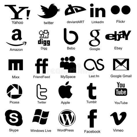 20 Popular Social Networking App Icons Editorial Stock Photo