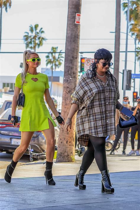 Demi Lovato And Paris Hilton Step Out Together For Halloween Shopping