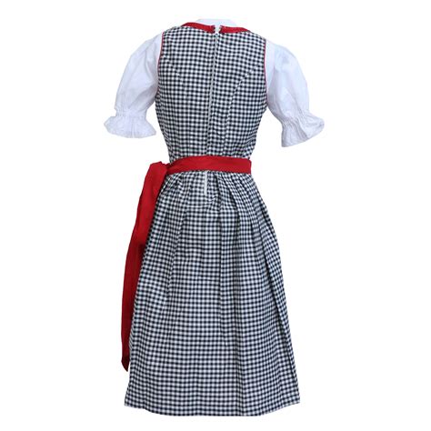 Traditional German Dirndl Black Red Lederhosen Wears