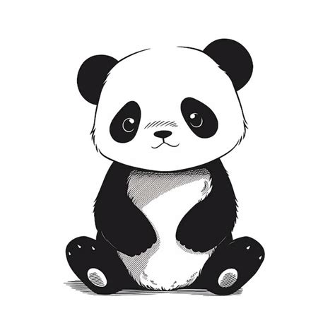 Premium Vector Cute Cartoon Panda Bear With Green Leaves Vector