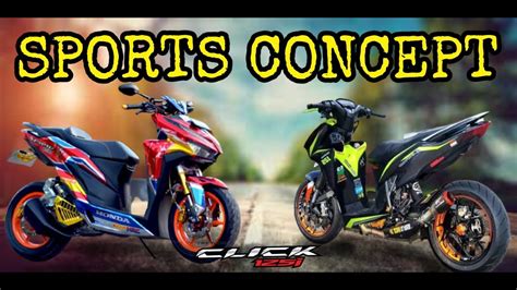 Honda Click 125i V1 And V2 Sports Bike Concept Youtube