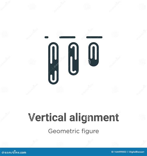 Vertical Alignment Vector Icon On White Background Flat Vector