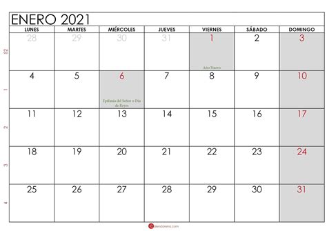 Calendario Enero Para Imprimir Calendario Enero Calendario