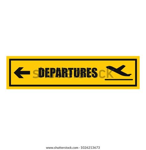 Airport Departure Sign Trendy Flat Style Stock Vector Royalty Free