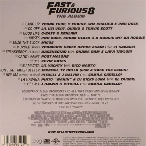 Various Fast And Furious 8 Soundtrack Vinyl At Juno Records