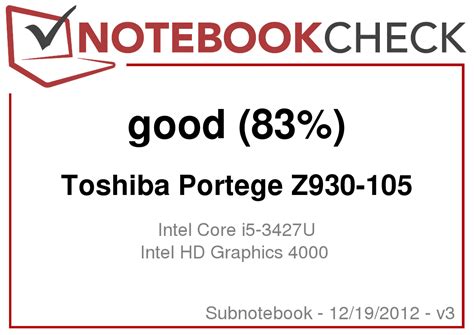 Review Toshiba Portégé Z930 105 Ultrabook Reviews