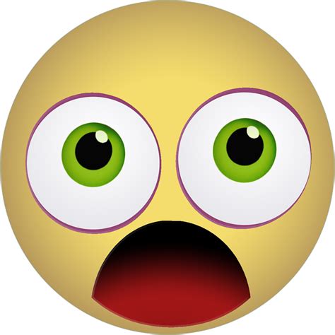 Graphic Emoticon Smiley Scared Shocked Yellow Medo Emoji Png