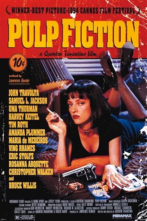 pulp fiction cover maxi poster 61cm x 91 5cm uk kitchen and home