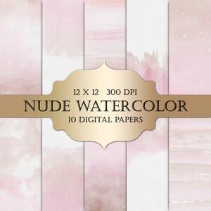 Watercolor Digital Paper Nude Watercolor Textures Painted Etsy