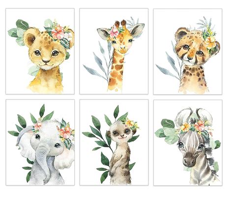 Cheetah Baby Animal Art Print Safari Nursery Wall Art Safari Nursery