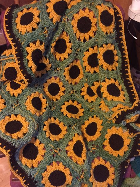Check spelling or type a new query. Crochet Sassy Sunflower Afghan | AllFreeCrochet.com
