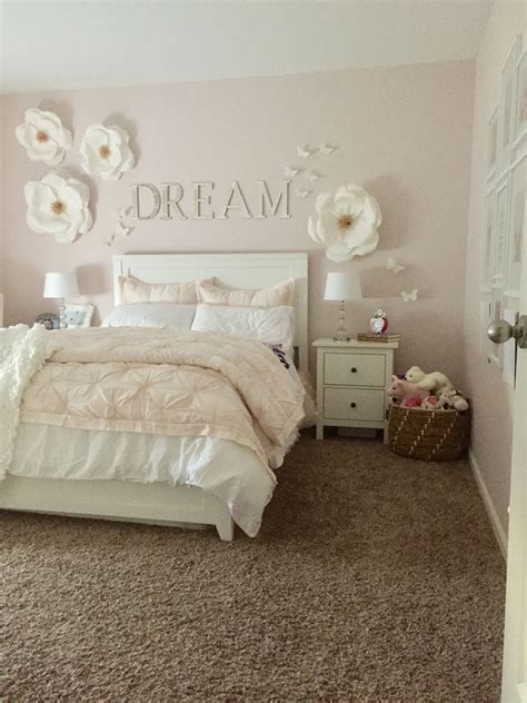 Blush Pink And White Big Girl Bedroom For My Sweet Little Girly Girl
