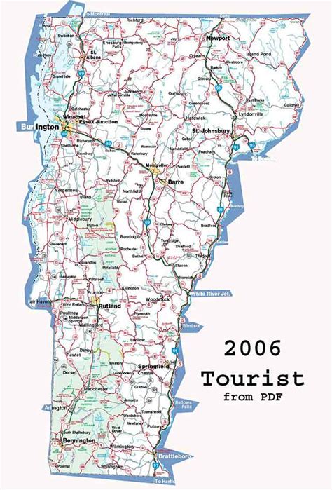 Vermont State Large Detailed Roads And Highways Map With All Cities
