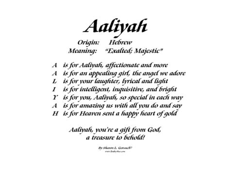 Meaning Of Aaliyah Lindseyboo