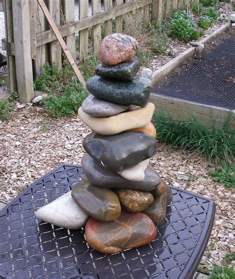 Large Garden Cairn Re Stackable Lake Michigan Beach Stone Cairn