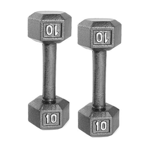 Cap Barbell Cast Iron Dumbbell Weights 10 Lbs Pair