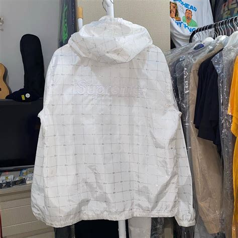 Supreme Supreme X Lacoste Reflective Jacket Grid Nylon Anorak Grailed