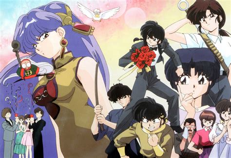 Tendou Akane Shampoo Saotome Ranma Hibiki Ryouga Kuonji Ukyou And 11 More Ranma 12 Drawn