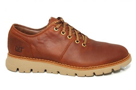 Caterpillar Drake Leather Durable Lace Up Shoes Brown 7