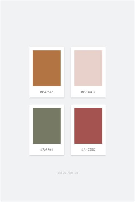 Natural Muted Simple Colour Palette Curated By Jack Watkins A