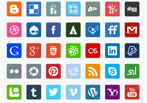 15 Best Flat Free Social Media Icons Sets 2021 Freehtmldesigns