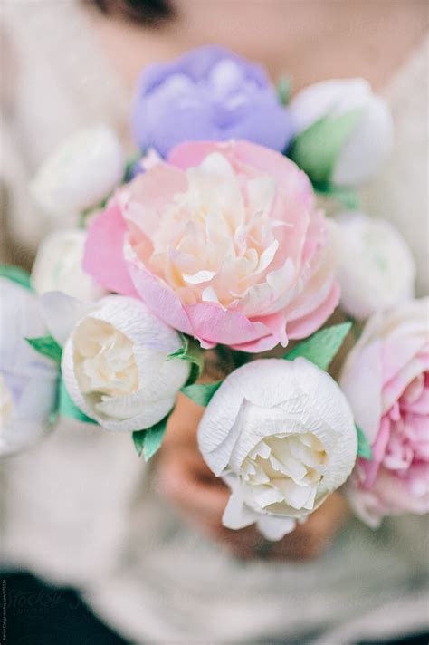 Delicate Paper Flowers Bouquet By Stocksy Contributor Adrian Cotiga