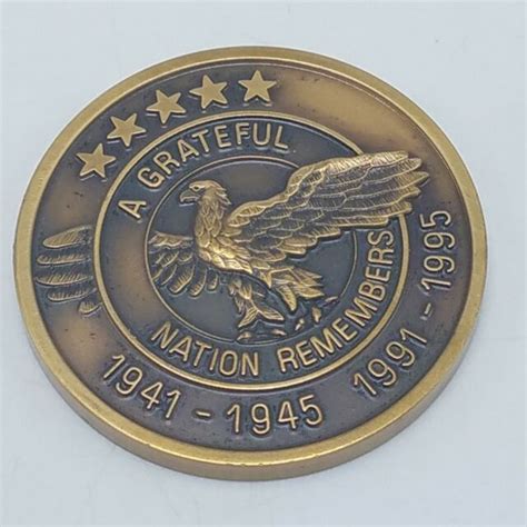 Vintage 1995 World War 2 Wwii 50th Anniversary Medallion Coin A