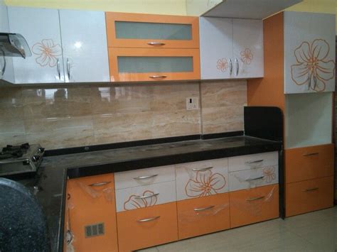 A cabinet makeover by the home depot can update your existing kitchen cabinet layout with on trend modular kitchen cabinet online in india. L shaped modular kitchen, printed shutters, Wall unit/cabinet, Tall unit, Provision for ...