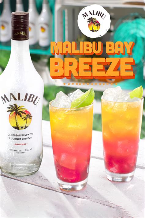 Bay Breeze Recipe Malibu Rum Drinks Recipe Drinks Alcohol Recipes