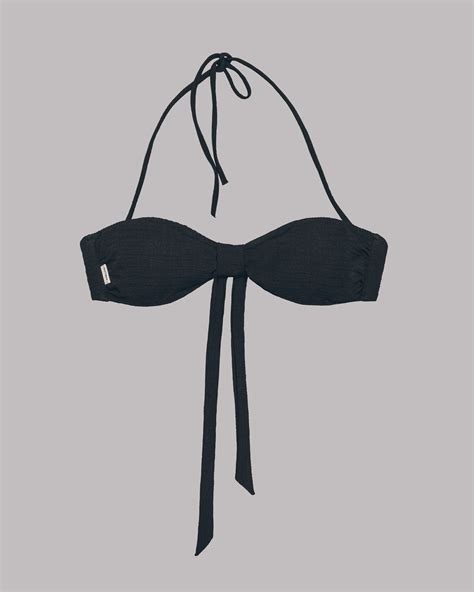 The Black Bandeau Bikini Top Mikuta