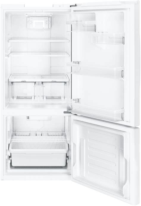 Ge Gbe21dgkww 30 Inch Bottom Freezer Refrigerator With 209 Cu Ft