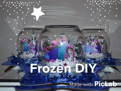 Dollar Tree Frozen Party Centerpiece Diy Easy Snow Globe Youtube