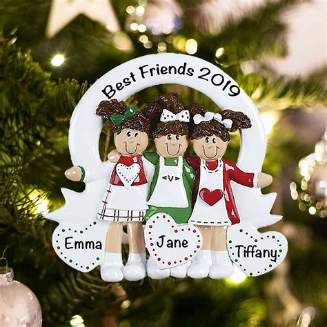 Friends Sisters 3 Personalized Ornament Free Personalization