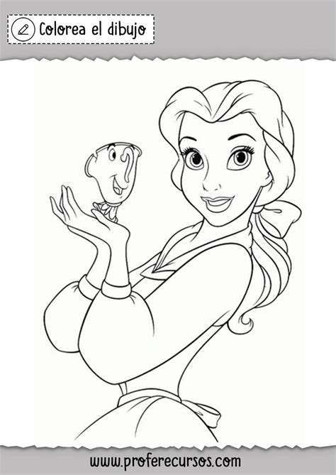 Dibujos De Princesas Disney Bella Profe Recursos