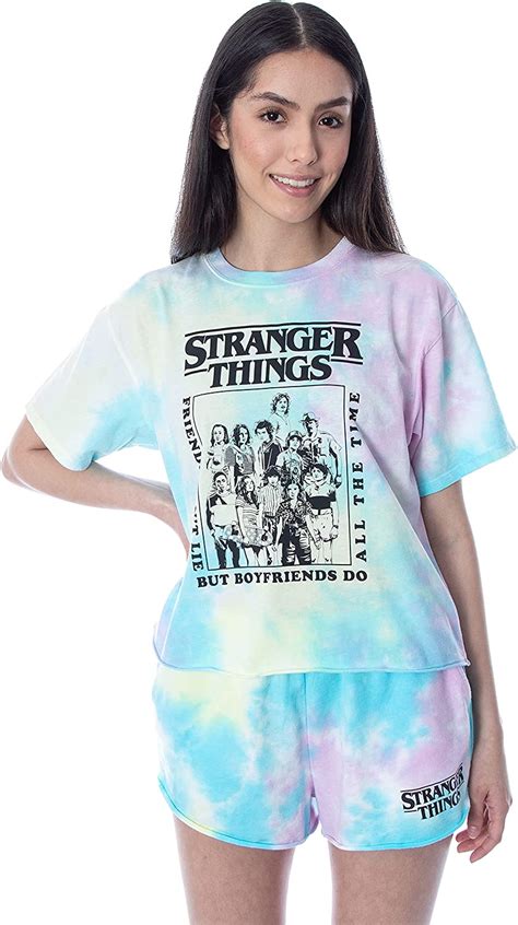 Mad Engine Stranger Things Pajamas Womens Friends Dont Lie Tie Dye