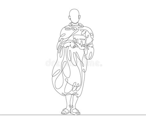 Viene el monje budista ilustración del vector Ilustración de cultura