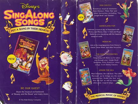 Sing Along Songs Disneyland Fun Uk Vhs Inside Cover A Photo Sexiz Pix