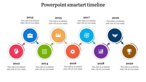 Free Best Powerpoint Smartart Timeline Template Presentation