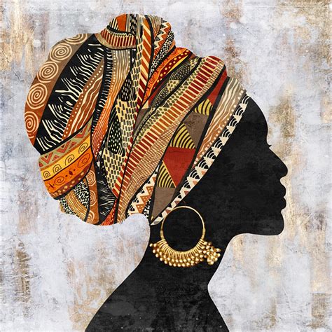 Black Tribal Art Painting African Women Wall Painting Canvas Prints