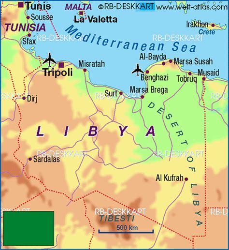 Libyan Desert Map Location