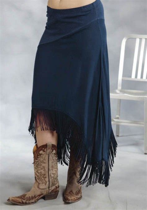 roper® navy fringe hi lo western skirt western skirts skirts fashion